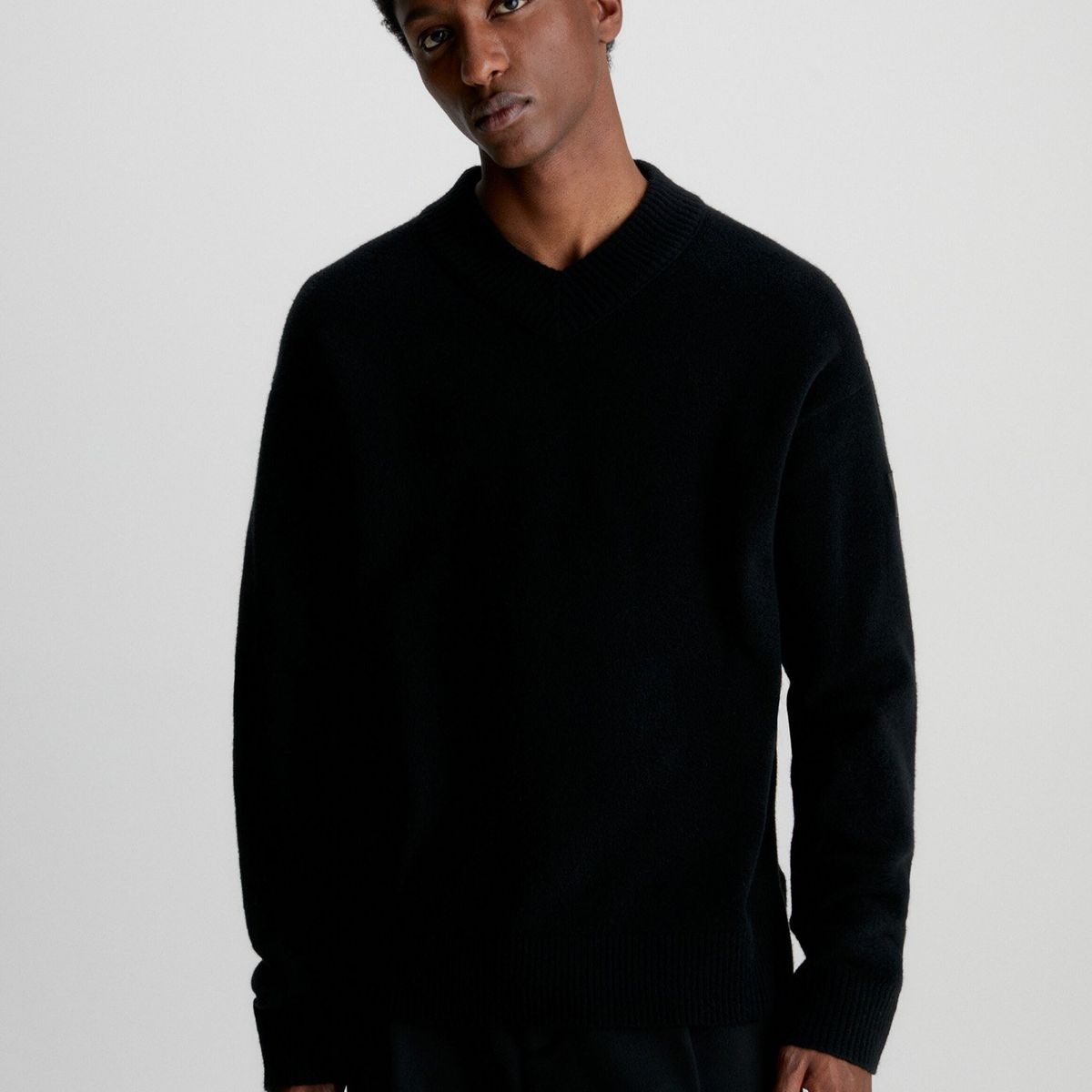 CALVIN KLEIN - Sweater Blend Comfort Negro Calvin Klein