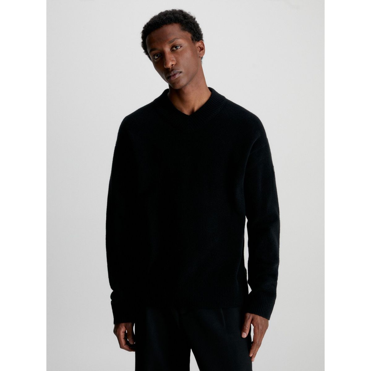CALVIN KLEIN - Sweater Blend Comfort Negro Calvin Klein