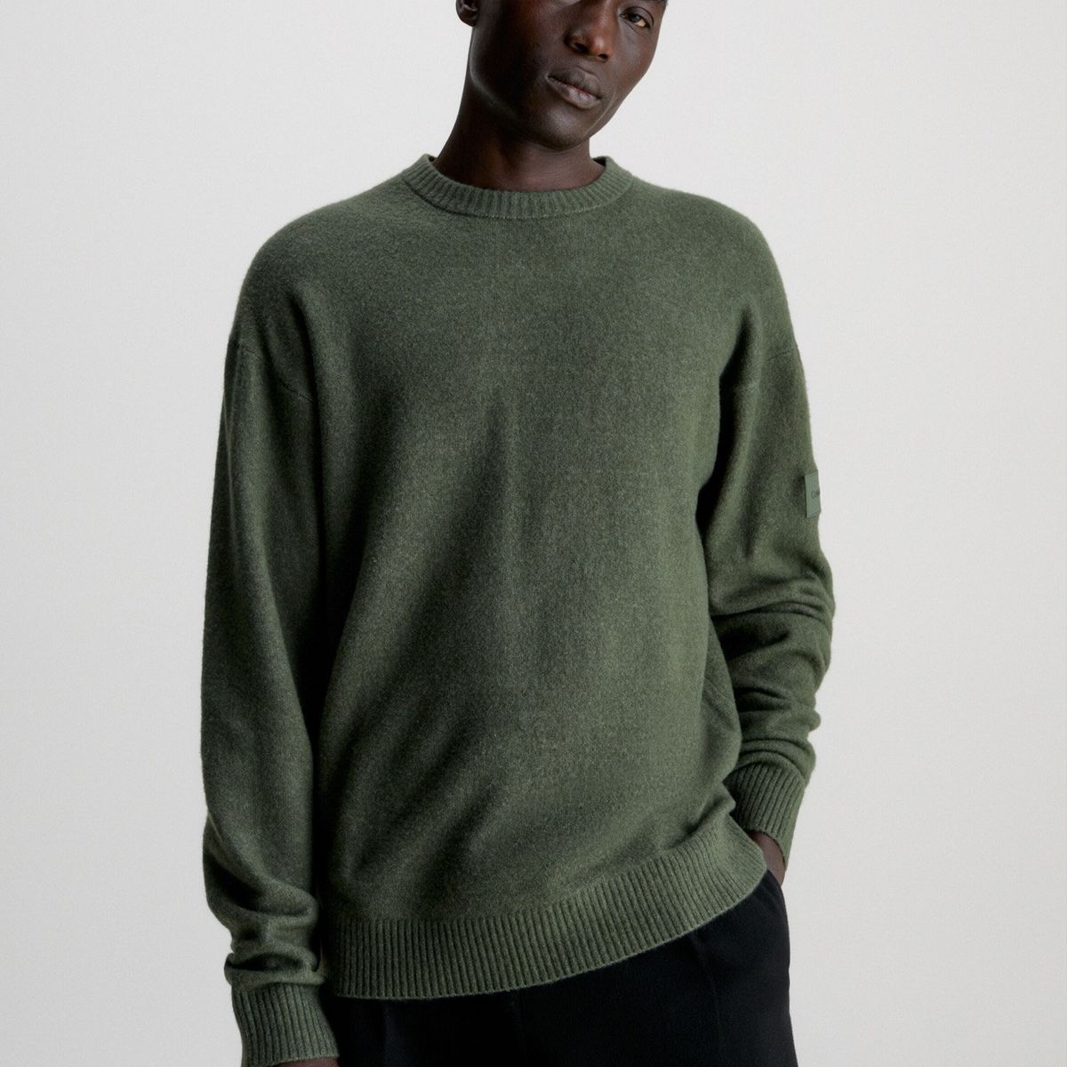 CALVIN KLEIN - Sweater Lycra Blend Verde Calvin Klein