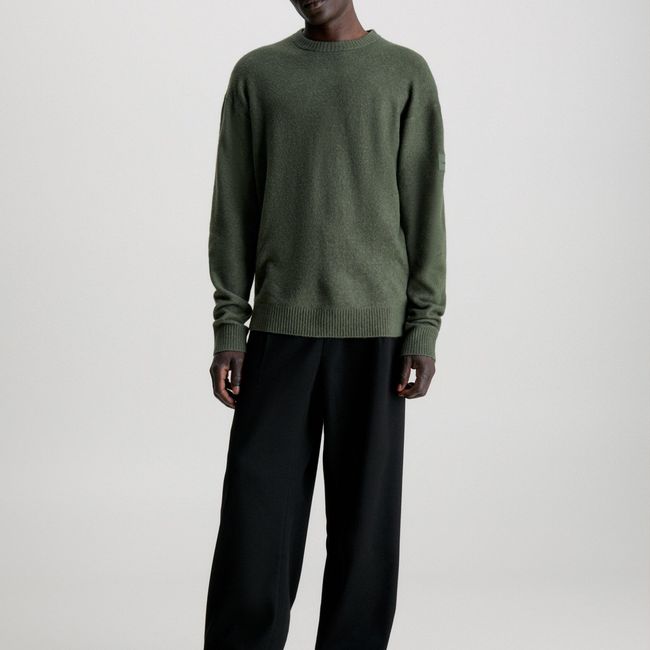 CALVIN KLEIN - Sweater Lycra Blend Verde Calvin Klein