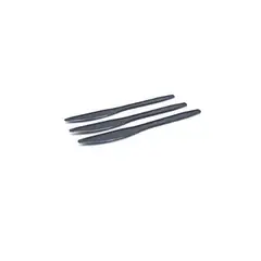GENERICO - Cuchillo De Plastico Negro 17cm 12pcs