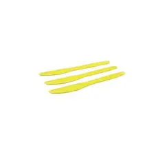 GENERICO - Cuchillo De Plastico Amarillo 17cm 12pcs
