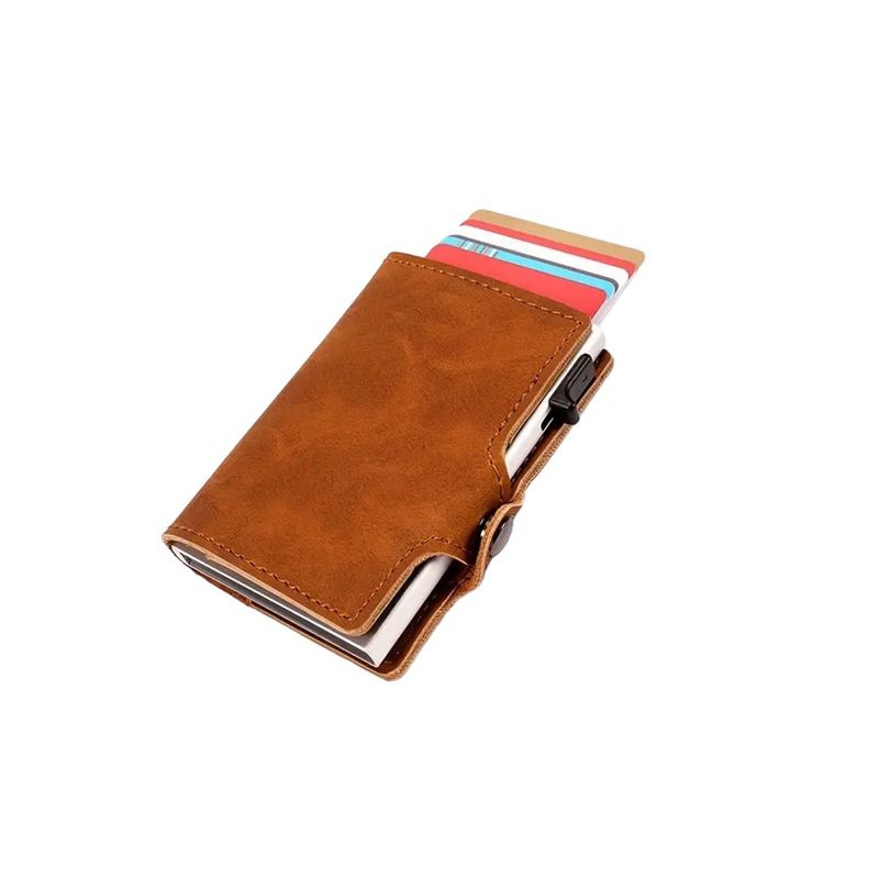 GENERICO - Billetera tarjetero minimalista Marron - Micheli