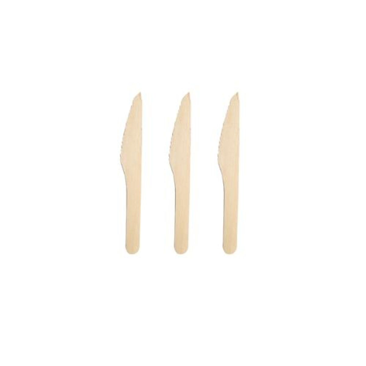 GENERICO - Cuchillo De Madera Amarillo 14cm 12pcs
