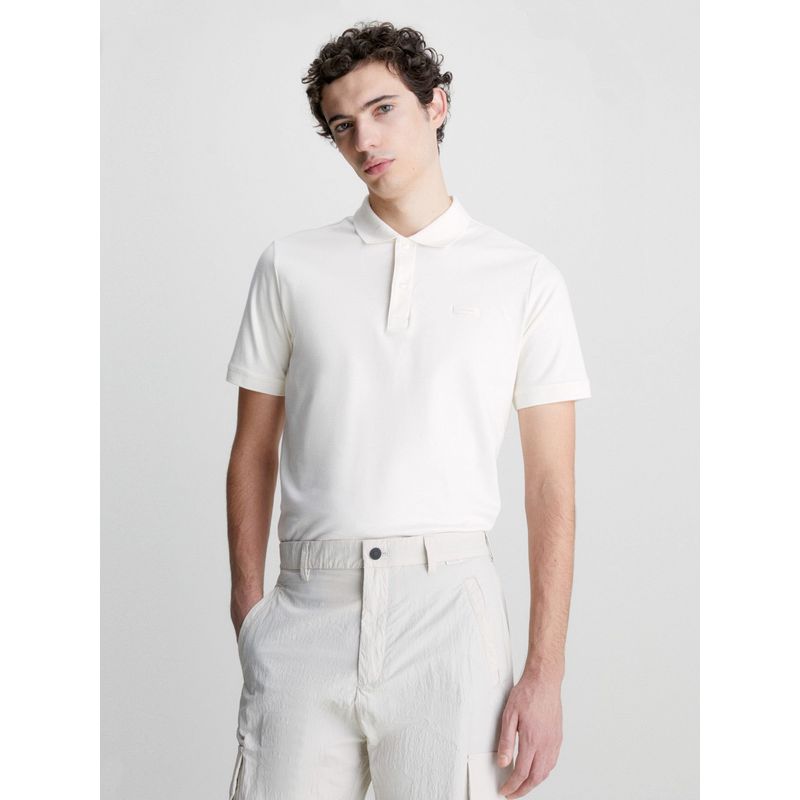 CALVIN KLEIN - Polo Smooth Cotton Slim Beige Calvin Klein