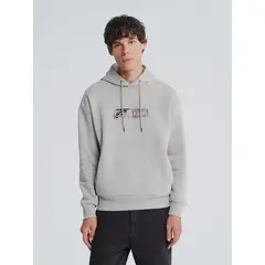 CALVIN KLEIN - Polerón con Gorro Layered Gel Gris