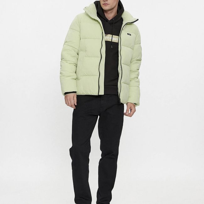 CALVIN KLEIN - Parka Crinkle Nylon Puffer Verde Calvin Klein