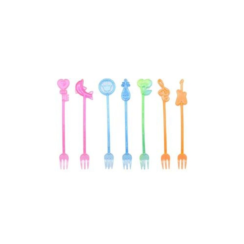 GENERICO - Tenedores Largos De Colores 12pcs 13cm