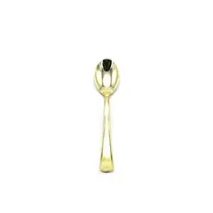GENERICO - Cuchara Plastica Color Oro 6pcs 17cm