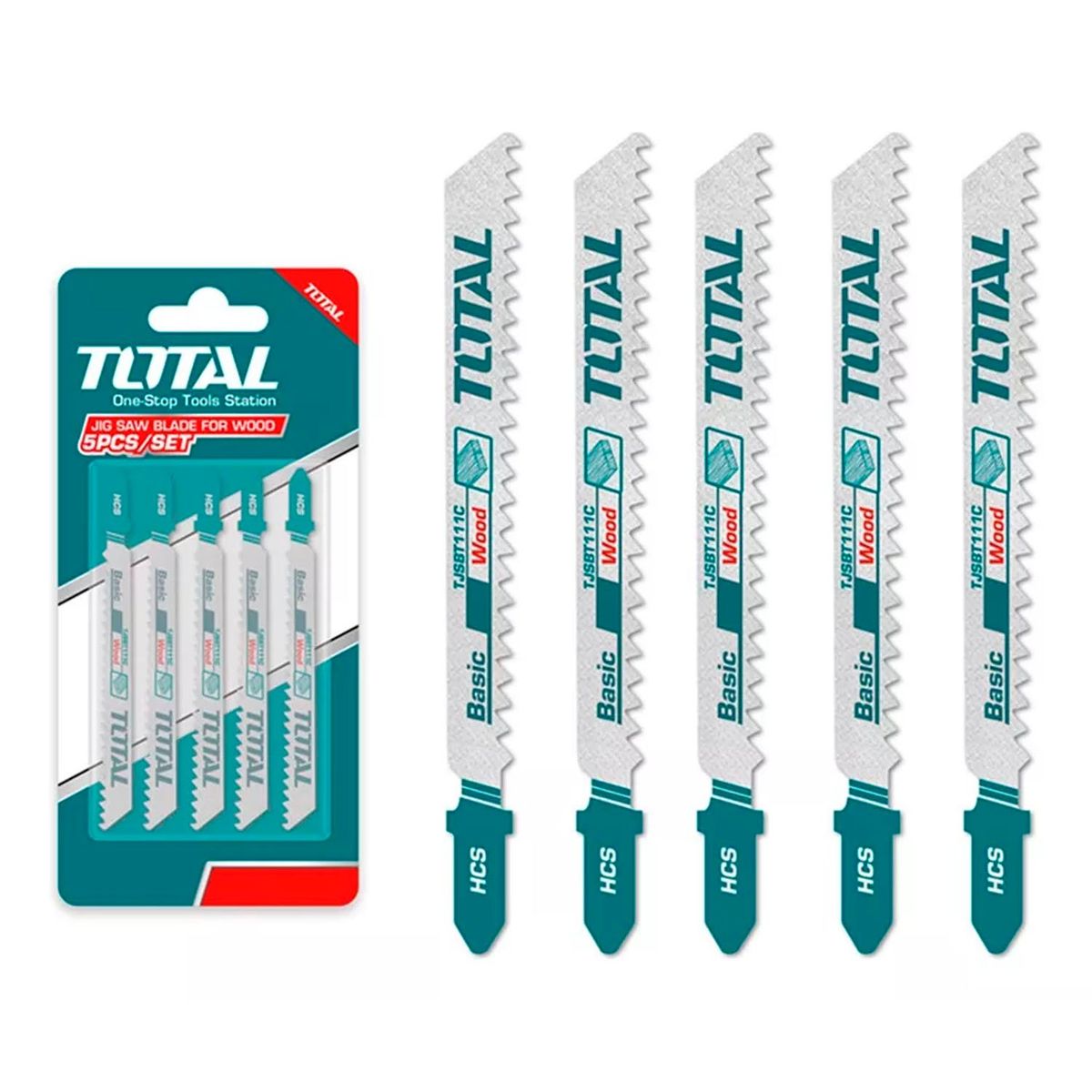 TOTAL TOOLS - Set Jgo De Hojas Para Sierra Caladora P Madera 5 Pcs Total