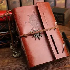 U BUY - Cuaderno Con Funda Tipo Cuerina Cuero Pirata Mediano