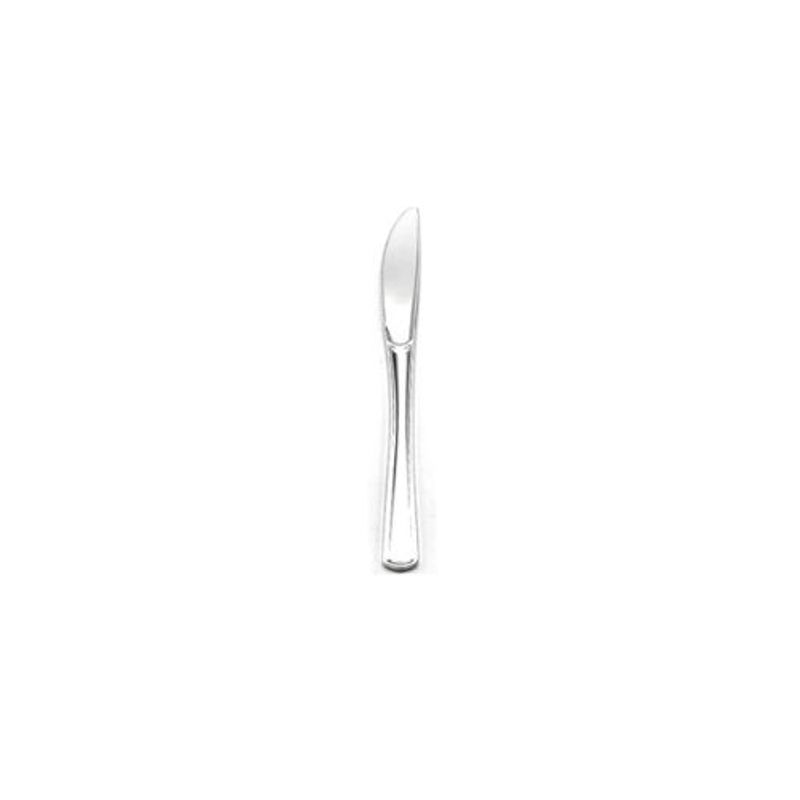 GENERICO - Cuchillo De Plastico Plateado 6pcs 20cm