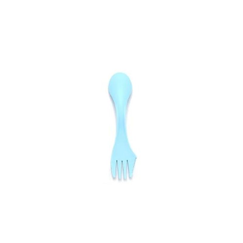 GENERICO - Cuchillo Tenedor y Cuchara De Plastico Celeste 6pcs 17cm