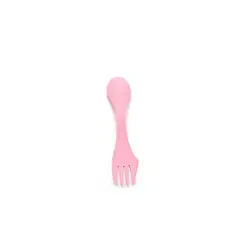 GENERICO - Cuchillo Tenedor y Cuchara De Plastico Rosa 6pcs 17cm
