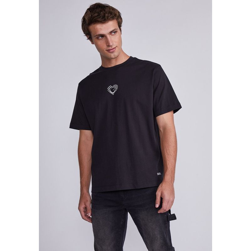 SIOUX - Polera Hombre Negro Alambre Sioux