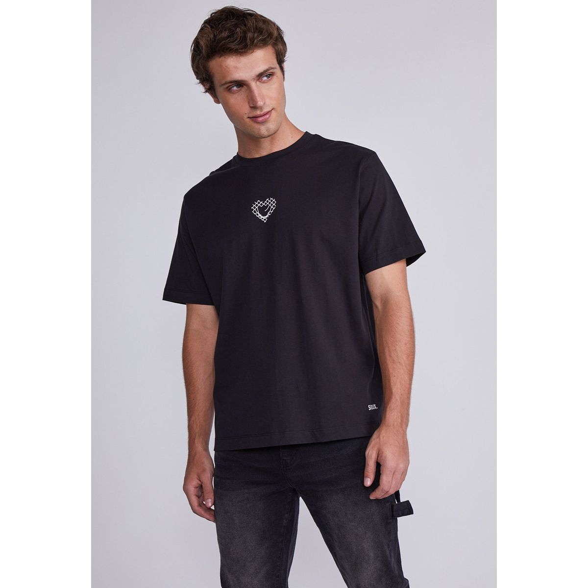 SIOUX - Polera Hombre Negro Alambre Sioux