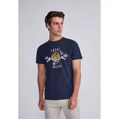 SIOUX - Polera Hombre Azul Calavera