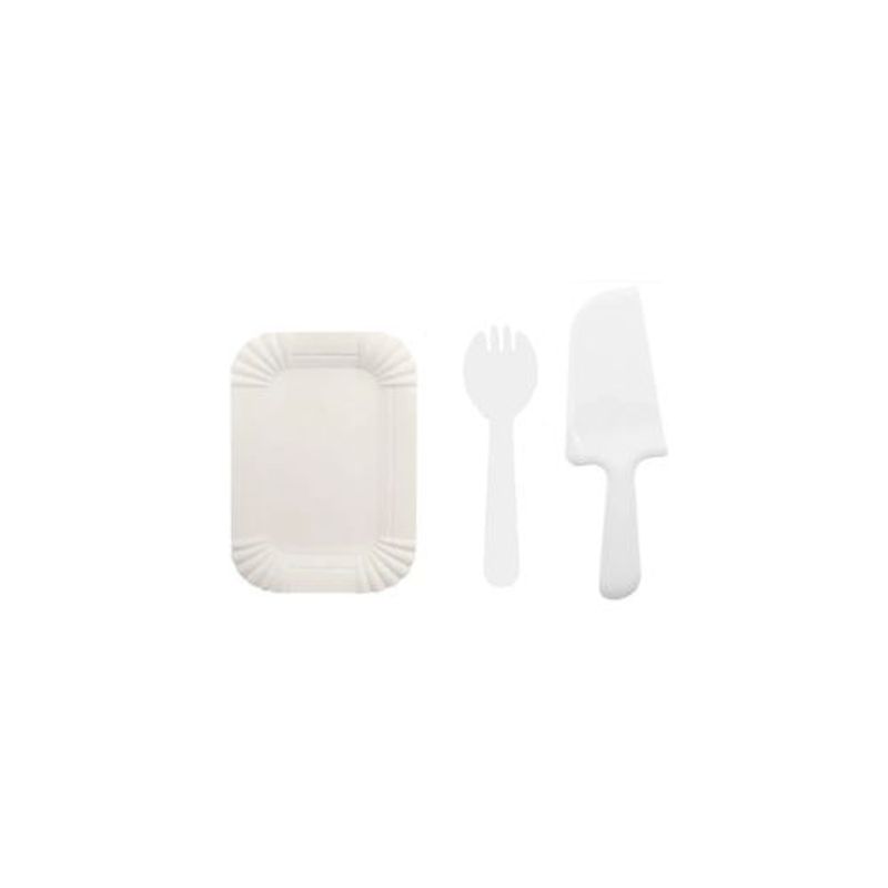 GENERICO - Juego De Platos y Cubiertos De Cumpleaños 13pcs Transparente