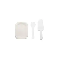 GENERICO - Juego De Platos y Cubiertos De Cumpleaños 13pcs Transparente