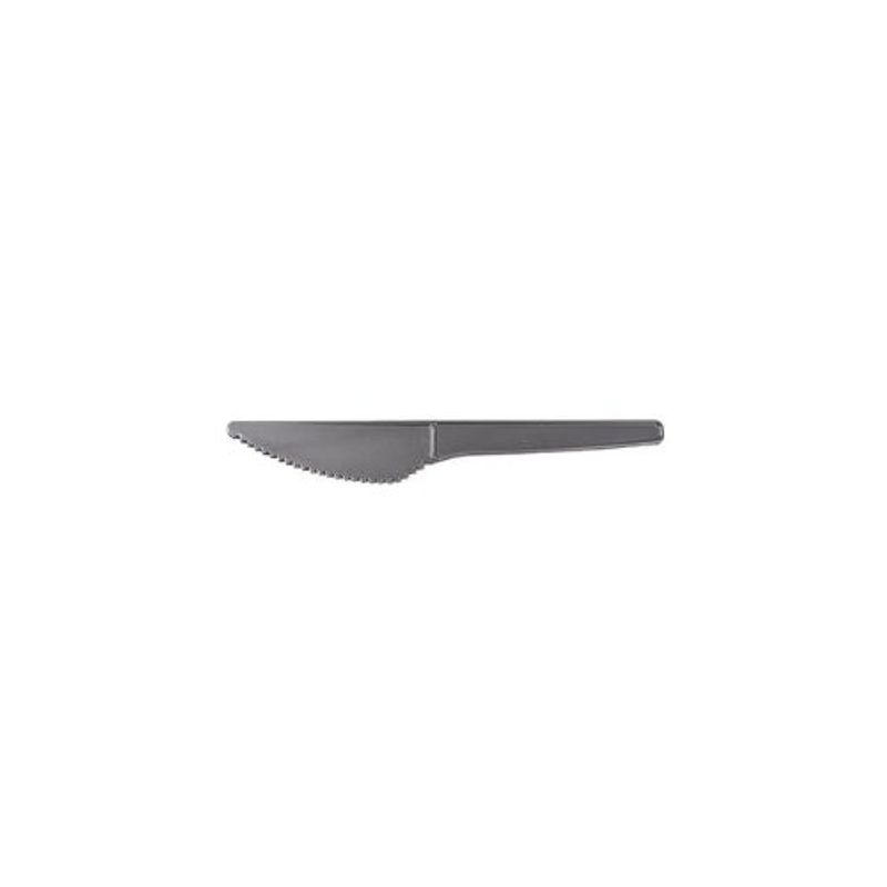 GENERICO - Cuchillos Plastico Gris 12pcs 15cm