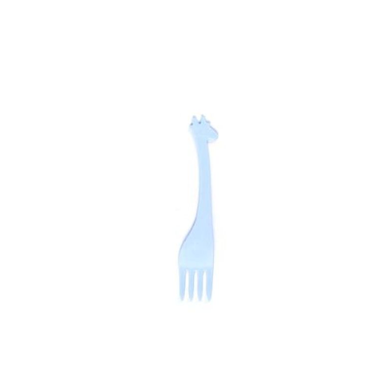 GENERICO - Tenedores Plastico Jirafa Azul 12pcs 11cm