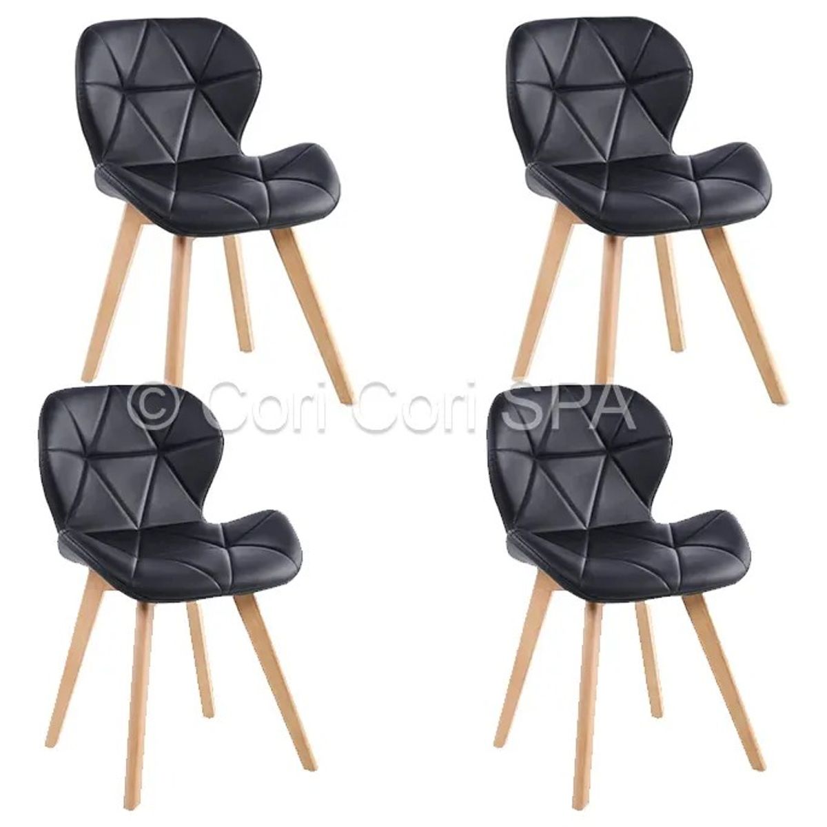 CORI CORI - Pack 4 Sillas Mariposa Wood Negro