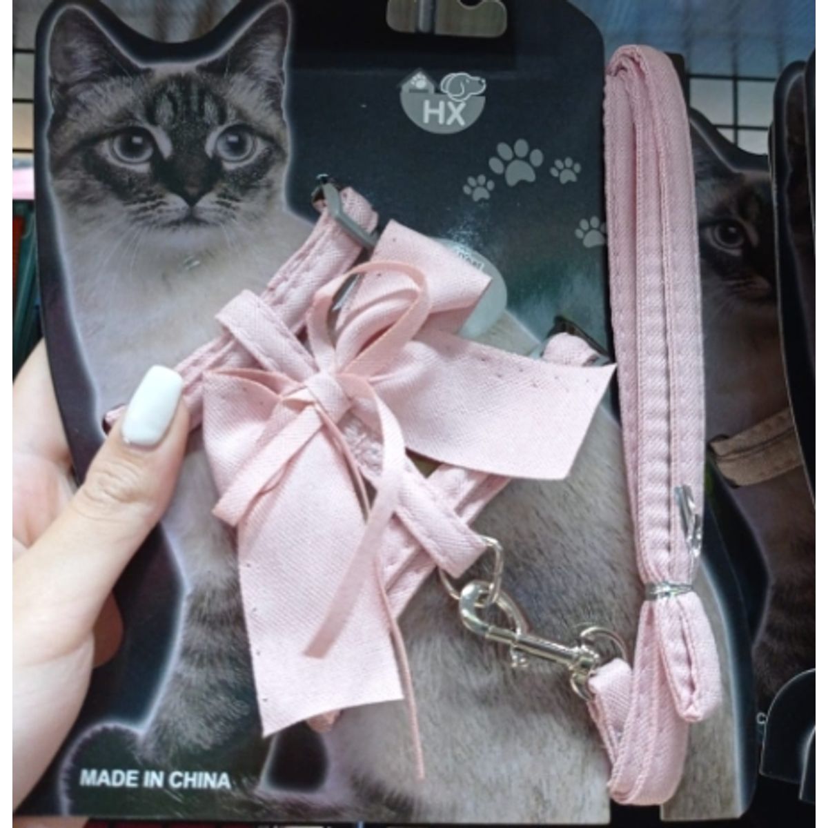 GENERICO - Arnes Para Gatos Con Forma De Lazo Rosa