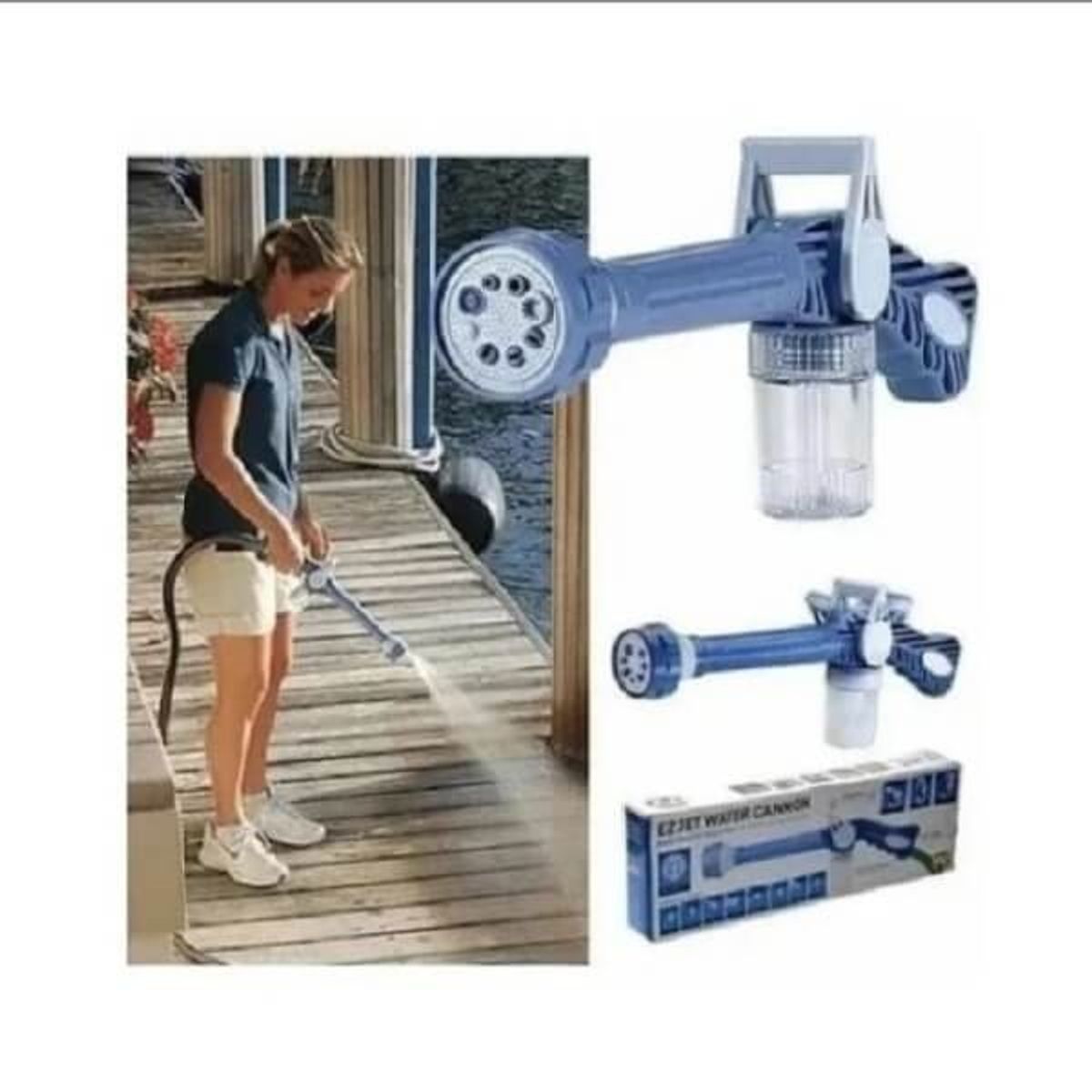 GENERICO - Pulverizador Multifuncional 8 Boquillas Con Dispensador De Jabon