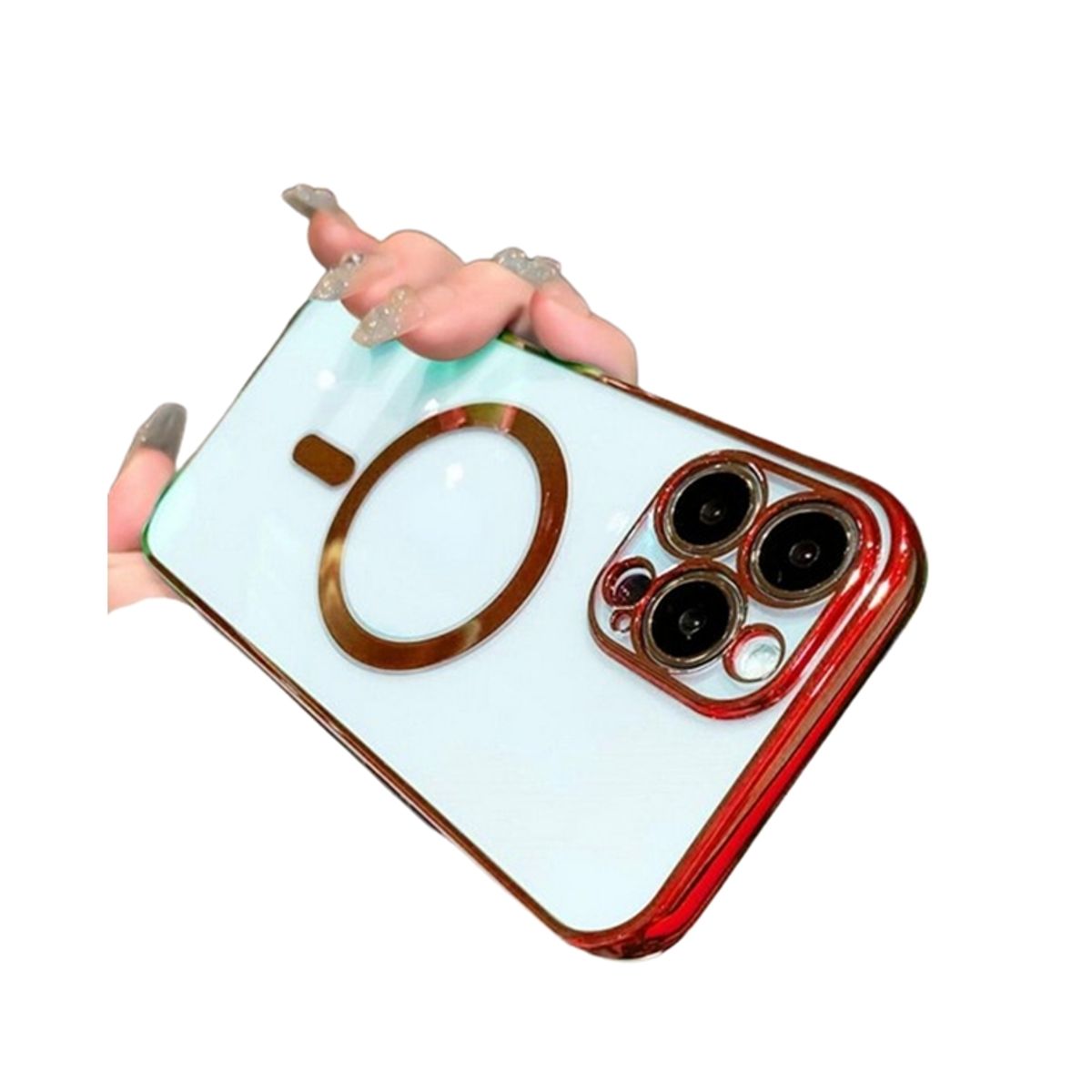 GENERICO - Carcasa para iPhone 15 pro MagSafe con protector de camara