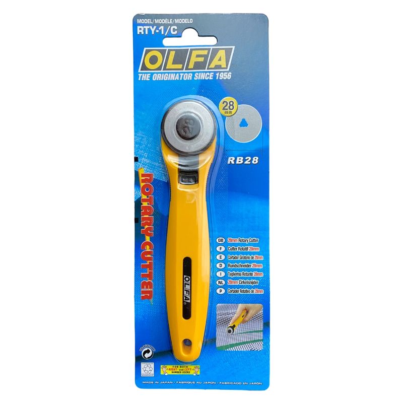 OLFA - Cuchillo Rotativo 18mm para Tela RTY-1C Olfa
