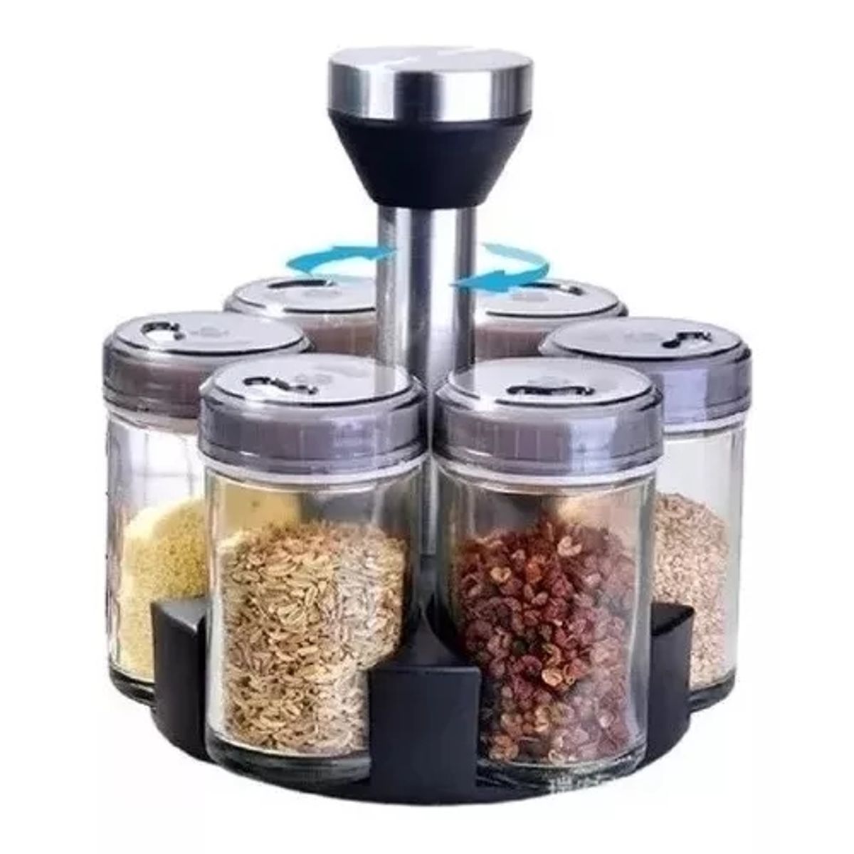 GENERICO - Set Especiero Condimento Giratorio 360 Salidas Multiples