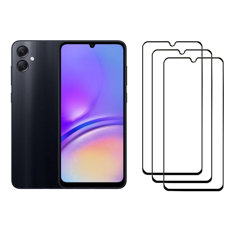 GENERICO - Lamina Vidrio Para Samsung A05 Pack X 3 Mica Completa