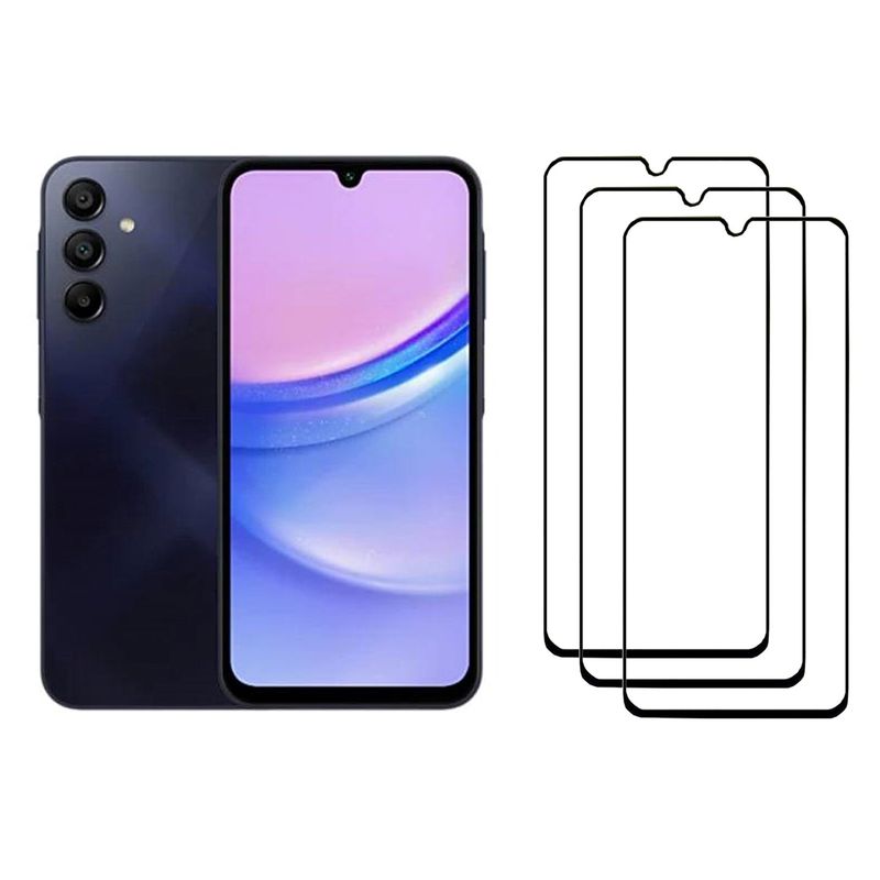 GENERICO - Lamina Vidrio Para Samsung A15 5g Pack X 3 Mica Completa