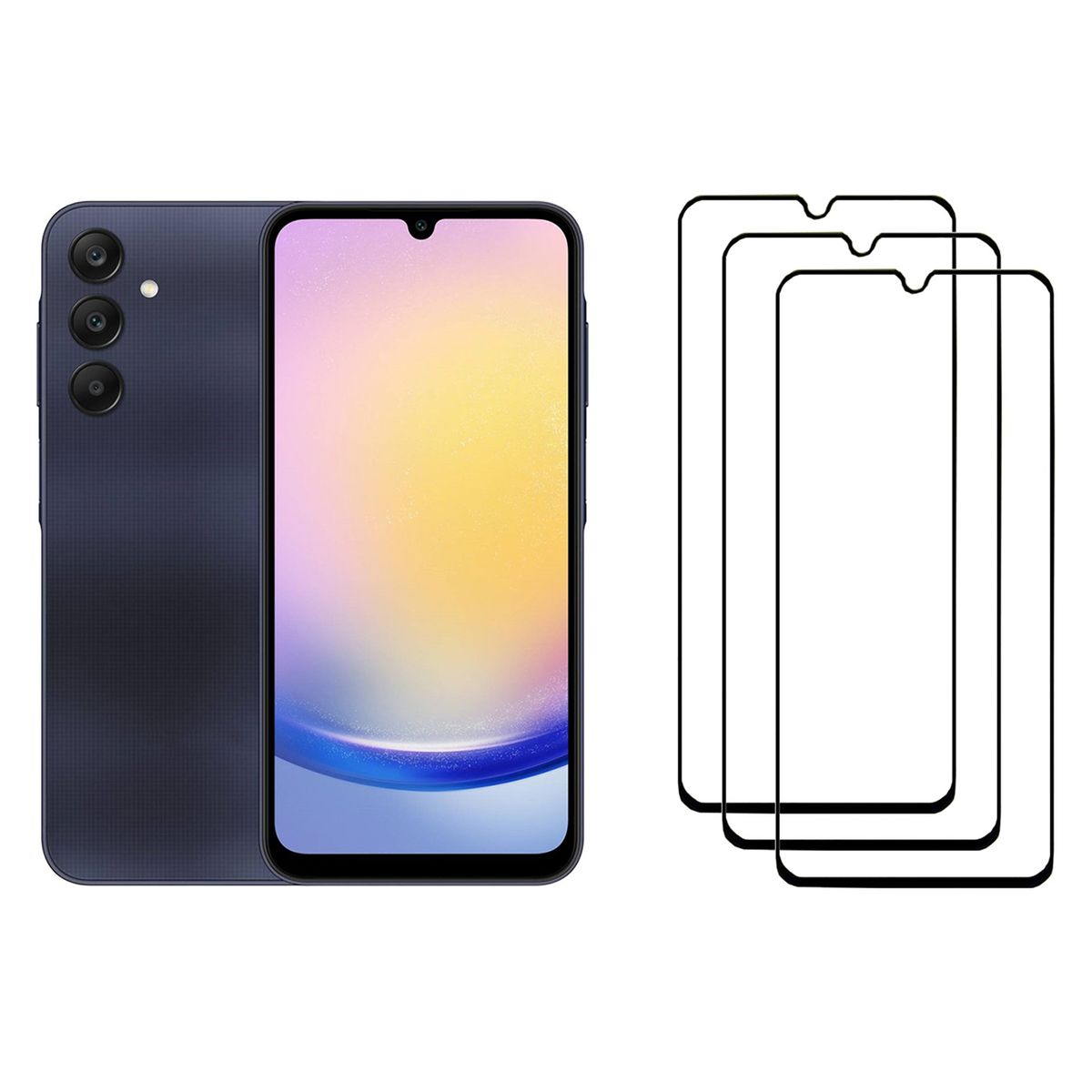 GENERICO - Lamina Vidrio Para Samsung A25 5g Pack X 3 Mica Completa