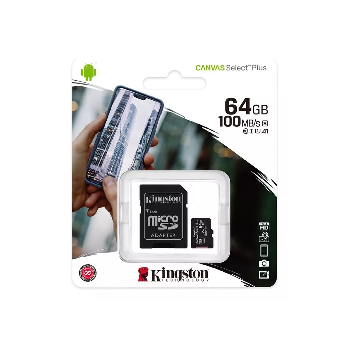 KINGSTON - Tarjeta De Memoria Kingston Sdcs2 Canvas Select Plus Sd 64gb