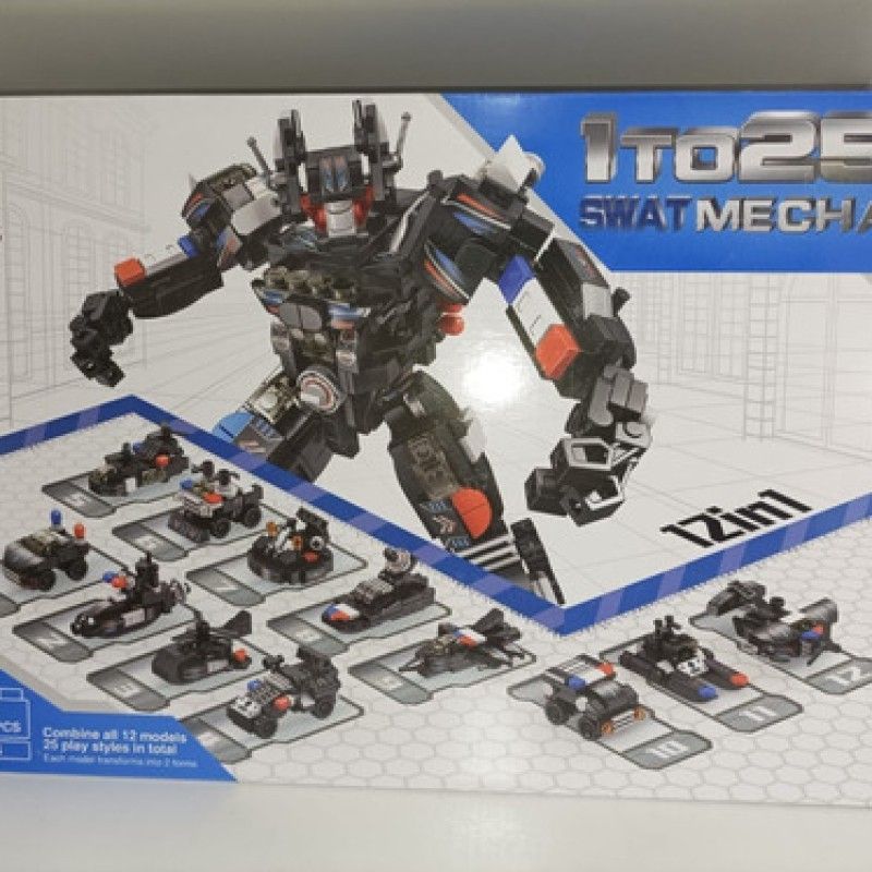 GENERICO - Juego De Bloques Didactico Armable Robot Swat
