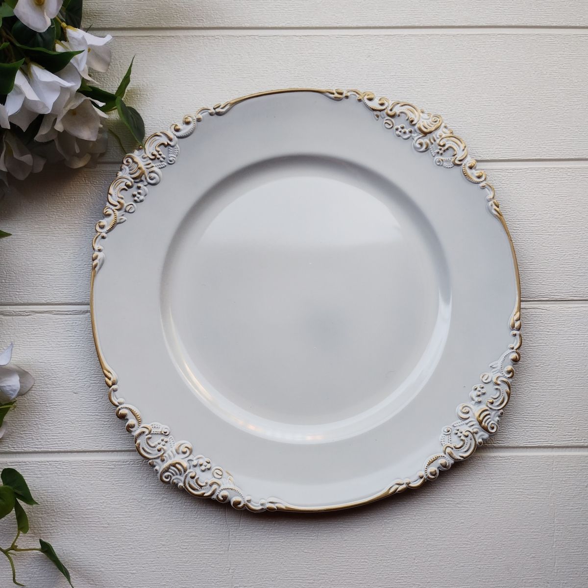 GENERICO - Pack 2 Bandejas & Plato Base Redondo - Blanco