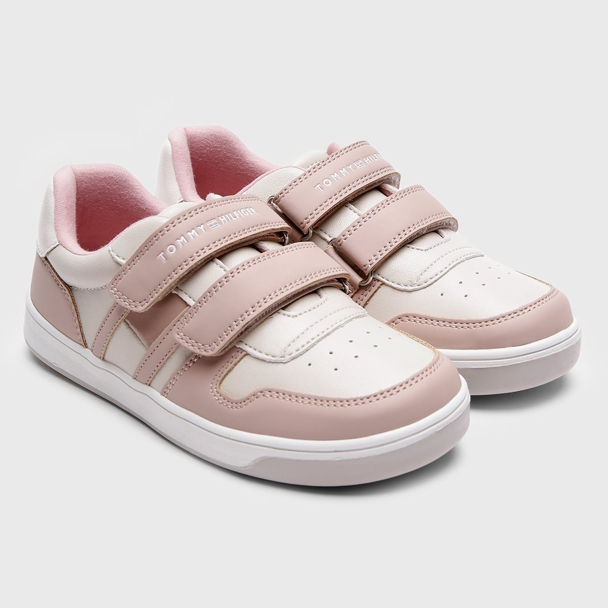 TOMMY HILFIGER - Zapatillas Con Velcro Y Logo Niña Rosado Tommy Hilfiger