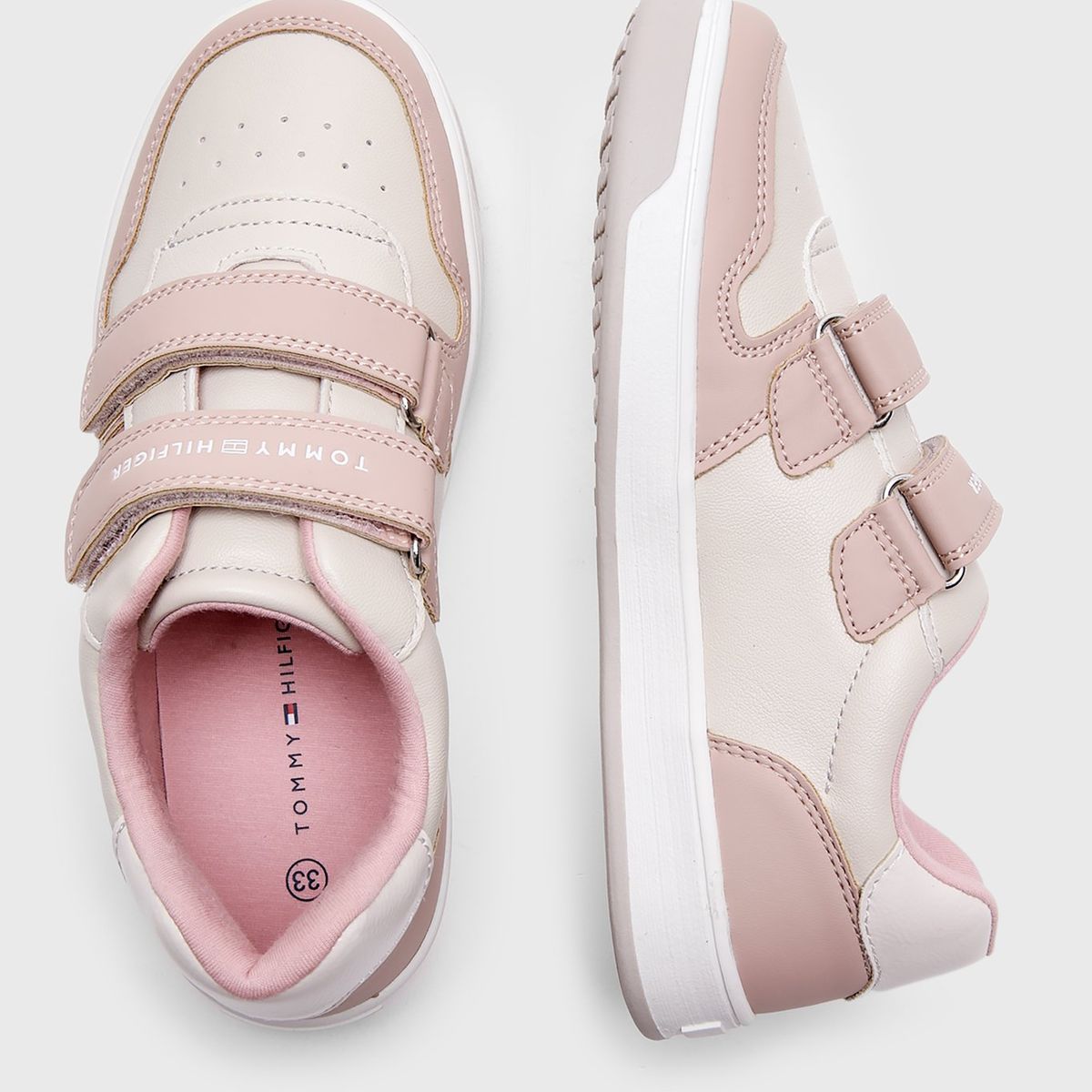 TOMMY HILFIGER - Zapatillas Con Velcro Y Logo Niña Rosado Tommy Hilfiger