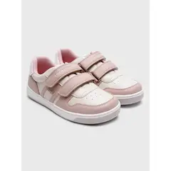 TOMMY HILFIGER - Zapatillas Con Velcro Y Logo Niña Rosado