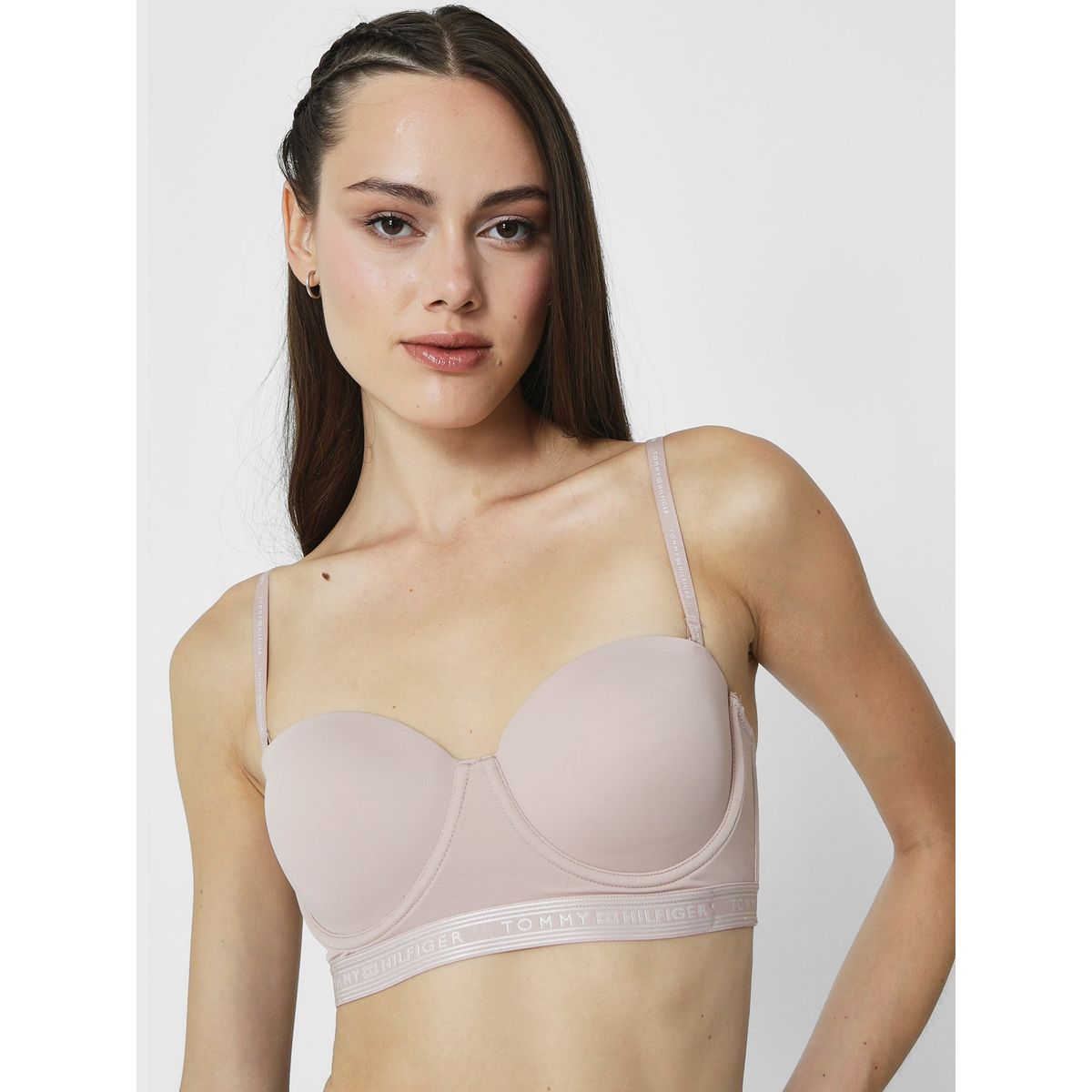 TOMMY HILFIGER - Brassier Con Logo Stripe Beige Tommy Hilfiger