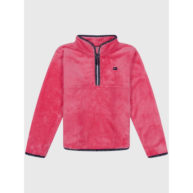 TOMMY HILFIGER - Polerón Ultra Soft Con Cierre Niña Rosado Tommy Hilfiger