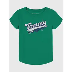TOMMY HILFIGER - Polera Con Estampado Gráfico Niña Verde