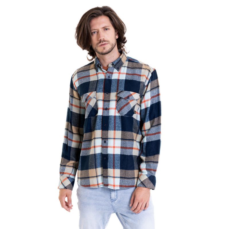 POTROS - Camisa Leñadora Azul POTROS
