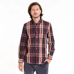 POTROS - Camisa Trevira Fantasía Burdeo