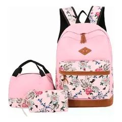 ESHOPANGIE - Kit Mochila Moda Casual Bolso Casual Para Mujer, 3 Piezas