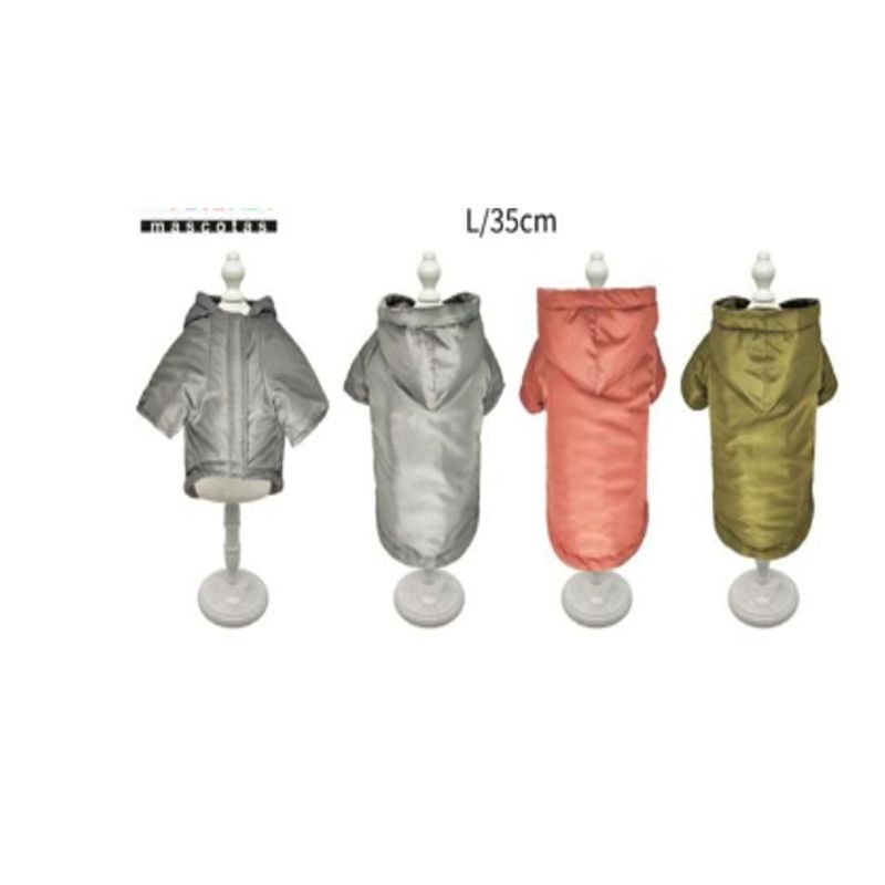 GENERICO - Ropa Para Perros Capucha Color Gris Talla L 35cm