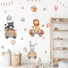 MY MOMI - Él y sus animales 90x30cm - Vinilo sticker pared