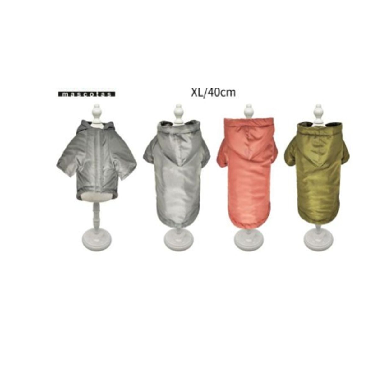 GENERICO - Ropa Para Perros Capucha Color Gris Talla XL 40cm