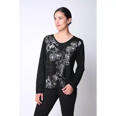 WOMAN BY ECLIPSE - Polera Luz Negro